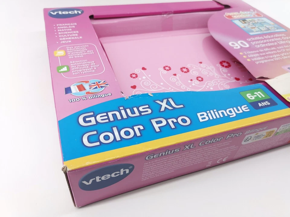 Vtech - Genius XL Color Pro Kinderlaptop zweisprachig französisch englisch rosa - Bild 3 von 4