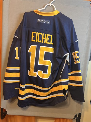 Jack Eichel NHL Jersey Buffalo Sabres Home Jersey Reebok Mens Medium Stitched S3 - Picture 10 of 16