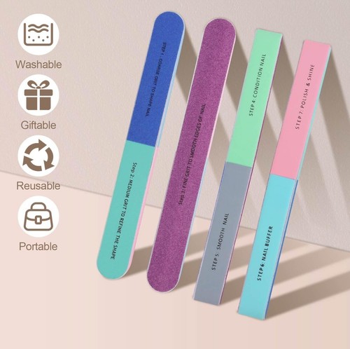 7 Way Nail File Buffer Shine Polish File Sanding Manicure File (20 PCS) - Picture 3 of 7