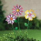 Set De 3 Plus Jolie " Perennials " Métal Fleur Jardinière Piquet