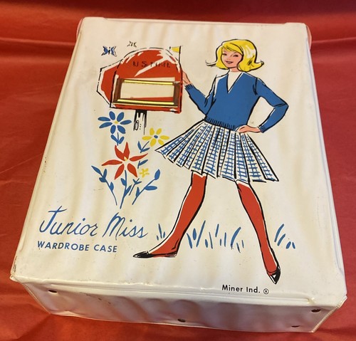 Vintage 1960’s Jr Miss Doll Wardrobe Clothes Accessories Case Great Shape Clean  - Bild 20 von 21