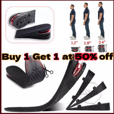 Men Invisible Height Increase Insoles Heel Lift Taller Orthotic Shoe Inserts Pad