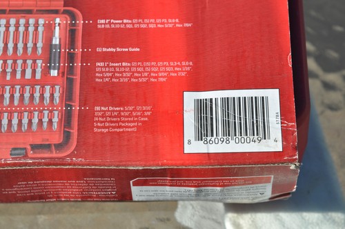 New Sears Craftsman 100-Piece Drilling & Drive Set w Carrying Case p/n: 931639 - Picture 9 of 14