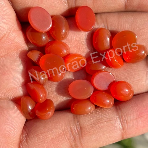 Natural Red Onyx Oval 4x6 mm to 15x20 mm Cabochon Loose Gemstone Lot - Picture 3 of 6