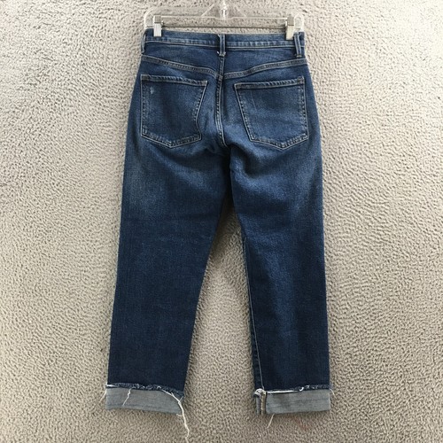 Banana Republic Straight Jeans Womens 26 Petite Blue Denim Mid Rise Zip Fly - Picture 10 of 18