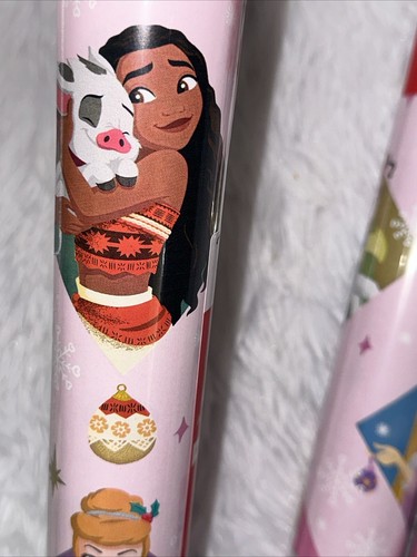 Lot of 3 RollsDisney Princess Wrapping Paper Gift Wrap 165 Sq Ft Heavy -Weight - Picture 13 of 21