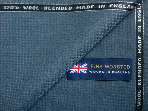 Super 120’s WOOL BLENDED LT. WEIGHT SUITING FABRIC MADE IN ENGLAND = 3.9 m. - Picture 2 of 7