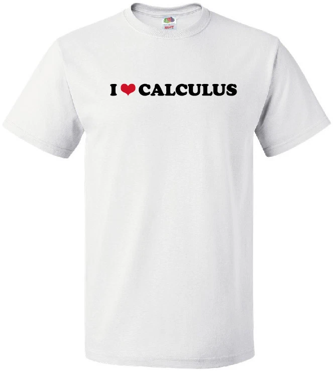I HEART CALCULUS Cool Differential Integral Mathematical Analysis LOVE  T-Shirt