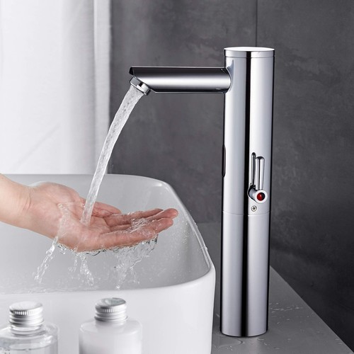 Touchless Bathroom Sink Faucet, Hands Free Faucet Tall Body Basin Automatic S... - Picture 2 of 7