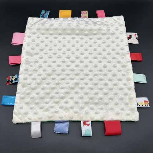 Manta sensorial bebé seguridad Lovey Blankie niño niña verde Mickey Owl suave 13" - Imagen 2 de 8