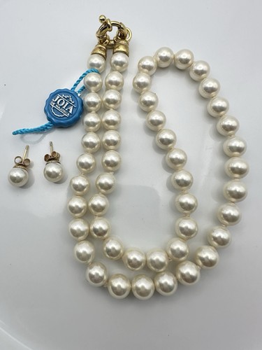 Collana di perle Majorica set orecchini di perle 18” e 8 mm - Foto 1 di 7
