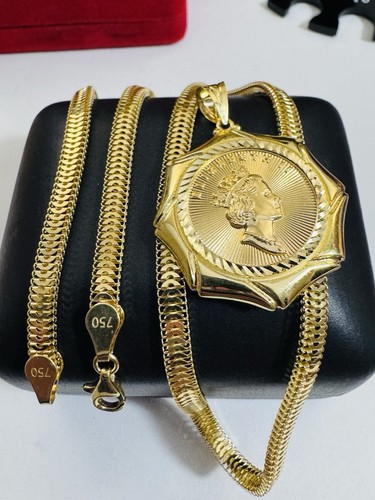 Echte 18K 750 Saudi Echtgold Schlangenkette Queen ll Halskette 18" lang 16,g 4mm - Bild 18 von 24