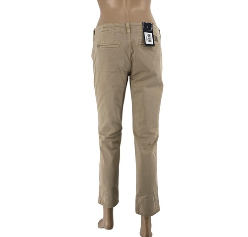 GUESS Women Brown Berta Slim Fit Ripped Chino Pants Trousers Size W27 - Picture 3 of 13