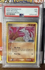 Pokemon 2005 PSA 7 Onix Reverse Foil Unseen Forces #65 Stamped 