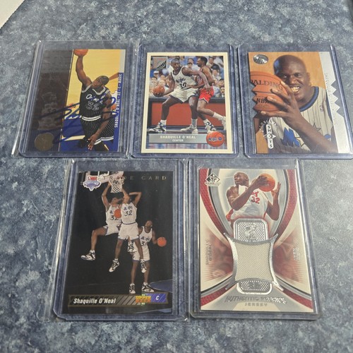 Shaquille O'Neal Card Lot- Shaq Auto Jersey card 5 Cards