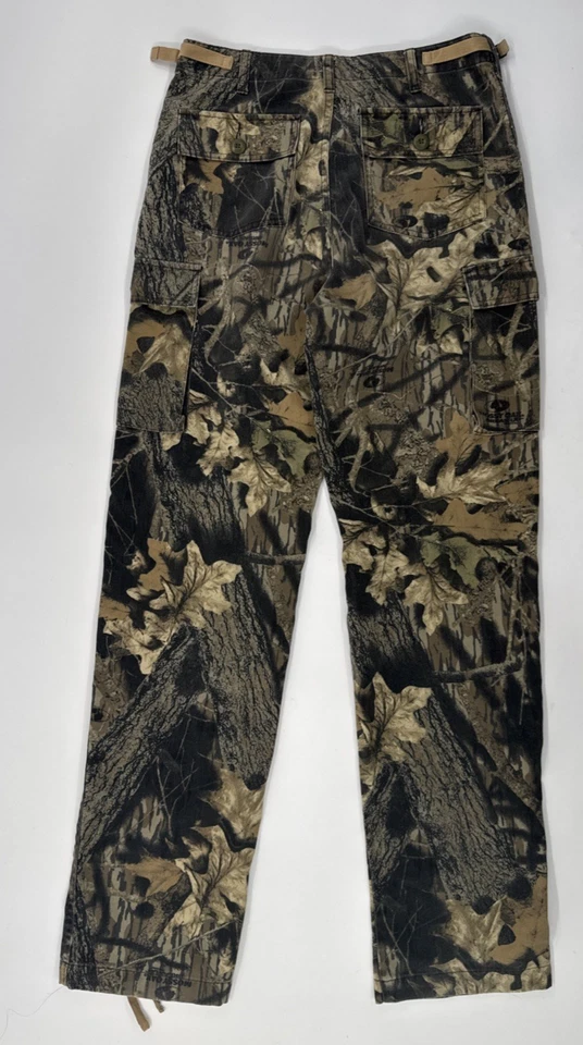 Cabelas Mossy Oak Camo Cargo Pants Youth Boys 20 Break Up Cotton Hunting Outdoor - Image 3 of 4