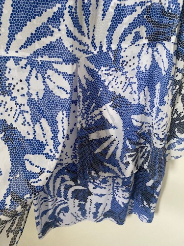 Frank Lyman Dress Size 10 Blue White Knee Length Layered Sleeeveless Round Neck - Imagen 7 de 8