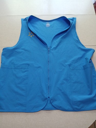 Walmart Associate Weste 2XL Blau Reißverschluss