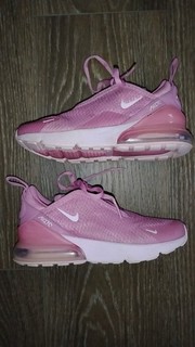 Nike Air Max 270 Shoes Youth Size 13C Pink Mesh Kids Sneakers HQ1555 646