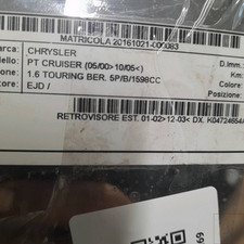 Retrovisore est. regolaz. elettr. DX CHRYSLER PT CRUISER 2.2 CRD Touring Ber.