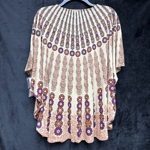 RXB Brown Embroidered Boho Top Elastic Waist Womens Size XL NEW WITH TAG - Picture 8 of 8
