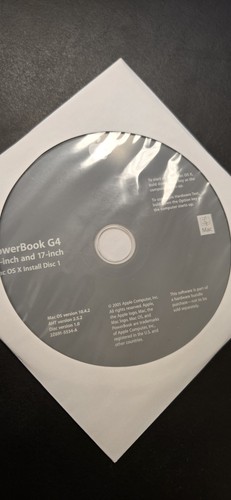 Mac OS 10.4.2 Powerbook G4 15 - 17 Install and Restore New With Manuals And Cord - Picture 3 of 7
