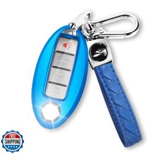 QBUC for Nissan Key Fob Cover with Keychain Soft TPU Key Shell Case Fit for 2