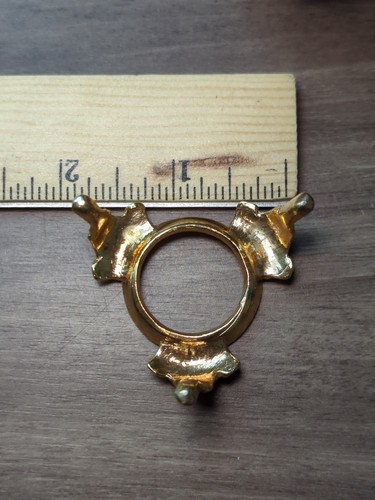 Vintage Enameled Cloisonne Gold Tone Carved Style Egg On Metal Stand - Picture 8 of 13