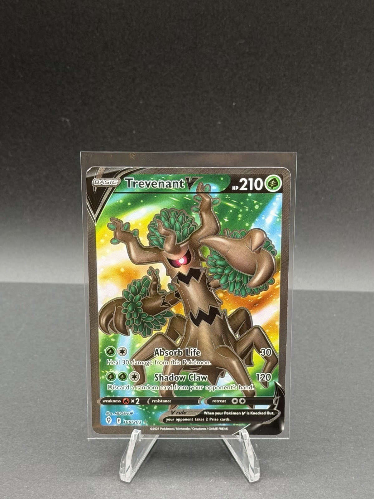 Pokémon TCG- 2021 Trevenant V 168/203 Evolving Skies NM