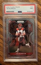 2020 Prizm Joe Burrow Mint 9 Rookie Card Cincinnati Bengals #307 . rookie card picture