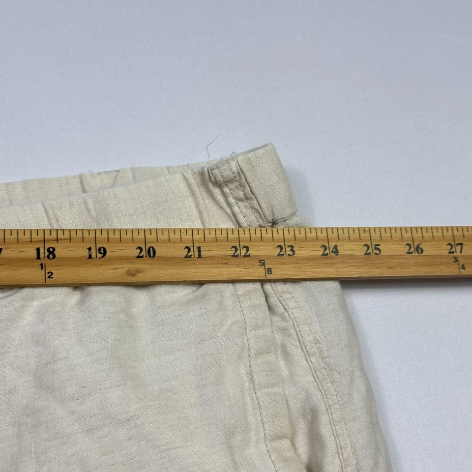 Tommy Bahama Pantalones Cortos Para Hombre 3XB Beige 100% Lino Cordón Cintura Informal Verano Foto 4 de 4