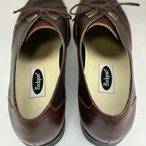 Zapatos informales vintage Rockport Amazonas de cuero para mujer talla 9 m marrón con cordones - Imagen 7 de 9
