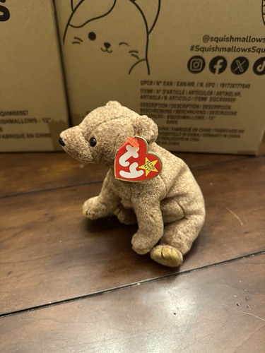 Ty Beanie Babies: Pecan The Bear - New - Without Tag Protector - Picture 5 of 5