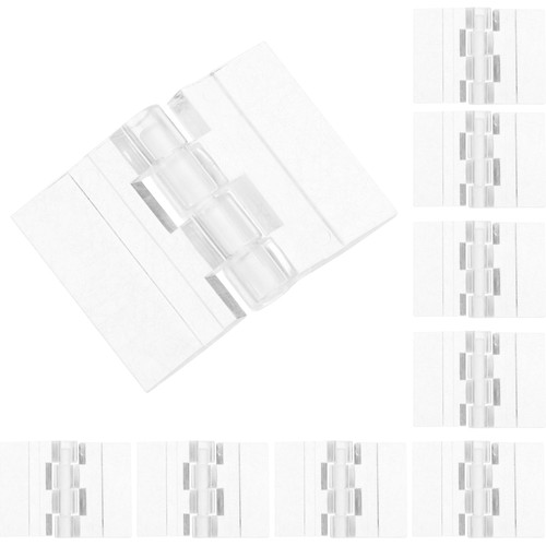 Bisagras de puerta con bisagra de acrílico pequeñas de 10 piezas para interior de gabinete de madera - Imagen 10 de 12