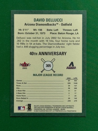 2003 Fleer Tradition Baseball Base #251 - 485 PICK YOUR CARD COMPLETE YOUR SET - Picture 110 of 466