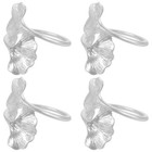 4pcs Napkin Buckles Classical Ginkgo Leaf Serviette Ring Restaurant Napkin
