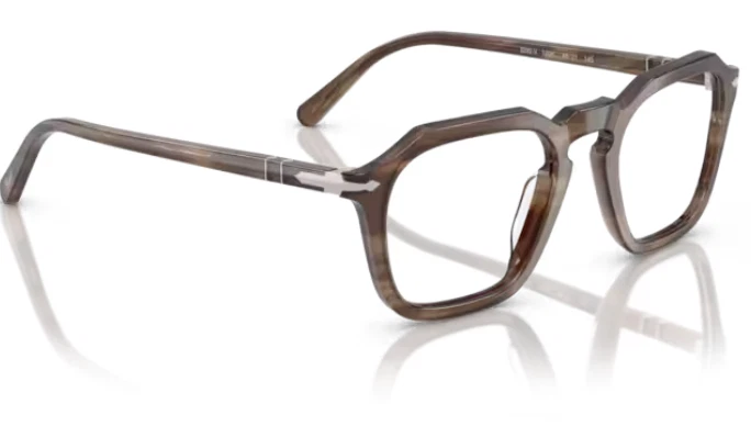 Очки мужские Persol 0PO3292V 1208 в полоску коричневые квадратные 50 мм - Изображение 4 из 4