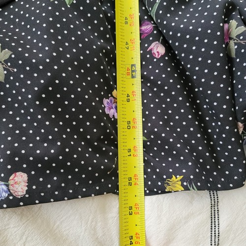 Eshakti Black Floral Polka Dot Tie Waist Maxi Dress Size 1X - 18W - Picture 7 of 11