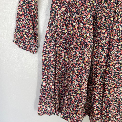 Carter's Girl Size 8 Lightweight Viscose Floral Dress Pink White NWT Long Sleeve - Picture 5 of 10