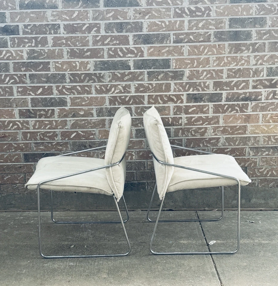 Fantásticas sillas de comedor italianas MCM de Otto Gerdau mediados de siglo modernas juego de 2 Foto 4 de 4