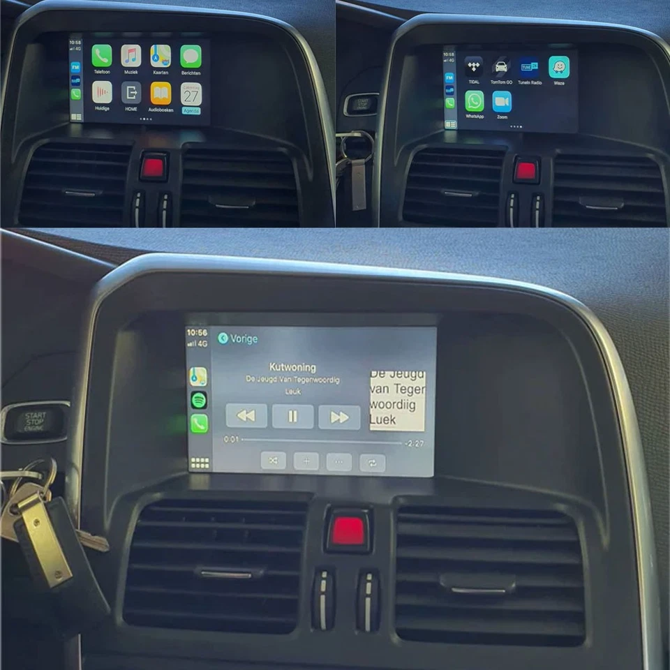 Decodificador automático inalámbrico CarPlay Android para Volvo S60 XC60 V40 V60 2012-2015 Foto 4 de 4