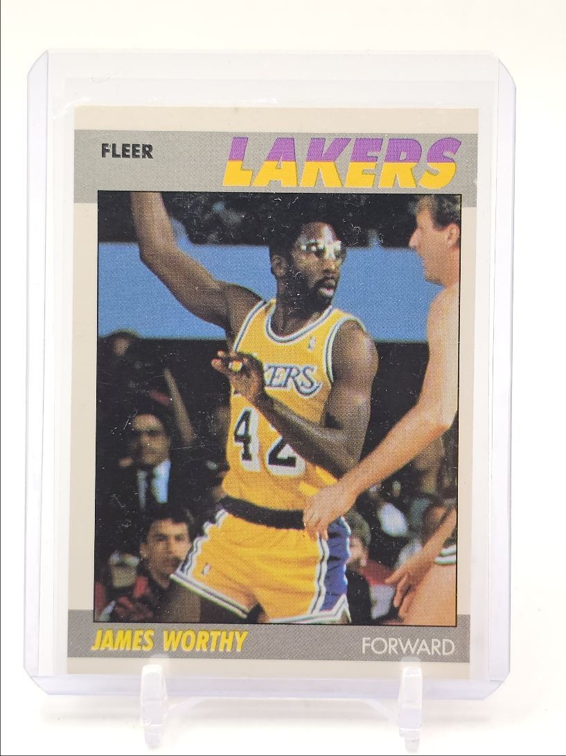 JAMES WORTHY 1987-88 FLEER BASKETBALL LAKERS #130 A Q3562