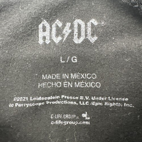 Ac/Dc T-Shirt Youth Boy Large Graphic Print Logo Black..#30721 - Picture 3 of 8