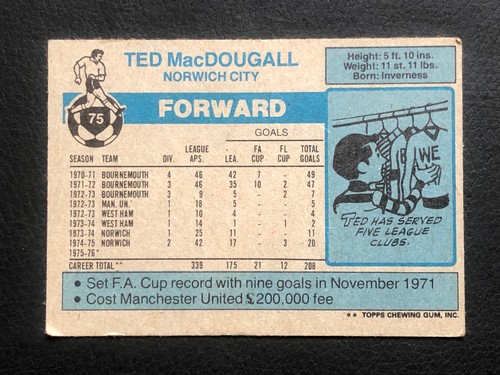 Topps Fußball Karten 1976-77 - Blue Backs - Clubs L bis W - Bild 109 von 257