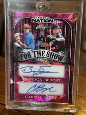 BRANDON SPROAT/CARSON BENGE AUTO 2025 Leaf Baseball Nation 2 FOR THE SHOW METS