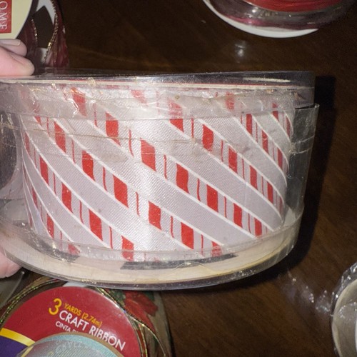 Huge Lot Over 20 Assorted Large Christmas Ribbon - Over 200 Yards - Wired Etc - Picture 8 of 14