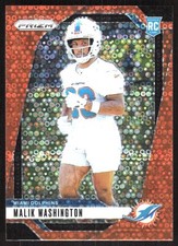 107H 2024 Panini Prizm #371 Malik Washington Orange Disco Prizm