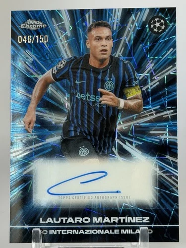 2025-26 Topps Chrome UEFA UCC - Lautaro Martinez AUTO /150 Blue Black Lazer