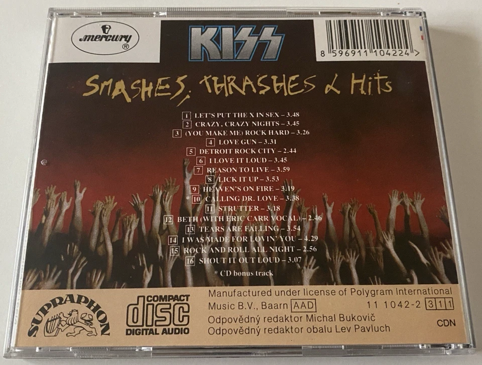 Kiss – Smashes, Thrashes & Hits Rare Czech Republic Import CD Album 1991 - Image 2 of 3