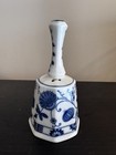 Vintage Seymour Mann Blue Onion Porcelain Dinner Bell Blue White — photo 4